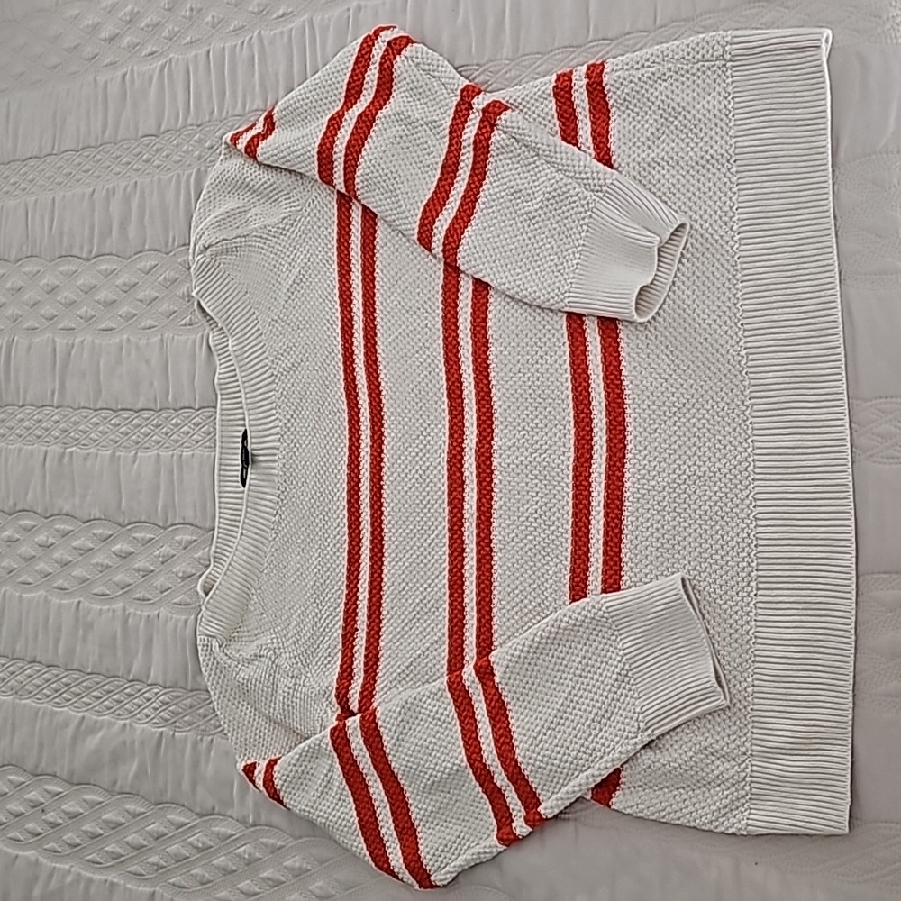 Cream & Red Striped Banana Republic sweater size L